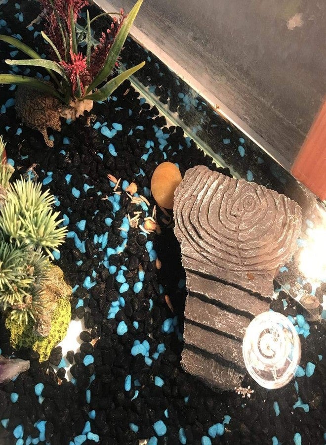 VOBRAMY Reptile Basking Rock Tank Ornament Lizard Gecko Turtle Climbing Ladder Platform Toad Rest Hiding Cave Platform - Image 4